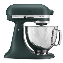 KitchenAid KAD 4.8L Artisan Küchenmaschine Limited Christmas, Pebble Palm + Gesteppte Metallschüssel | 40650