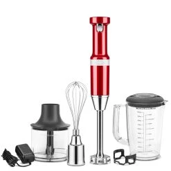 KitchenAid KAD Stabmixer Kabellos Mit Zubehör Liebesapfelrot - 5KHBBV83EMS | 45751