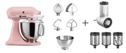 KitchenAid Küchenmaschine ARTISAN 175PS In Altrosa Mit Gemüseschneider