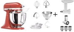 KitchenAid Küchenmaschine ARTISAN 175PS Empire Rot Kochprofiset