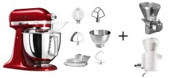 KitchenAid Küchenmaschine ARTISAN 175PS Liebesapfelrot Backprofi-Set