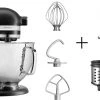 KitchenAid Küchenmaschine ARTISAN 156PS In Mattschwarz Mit Gemüseschneider
