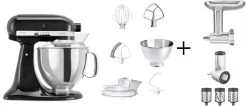 KitchenAid Küchenmaschine ARTISAN 175PS Onyx Schwarz Kochprofi-Set